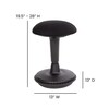Flash Furniture Black Height Adjustable Active Office Wobble Stool AY-8001-BK-GG